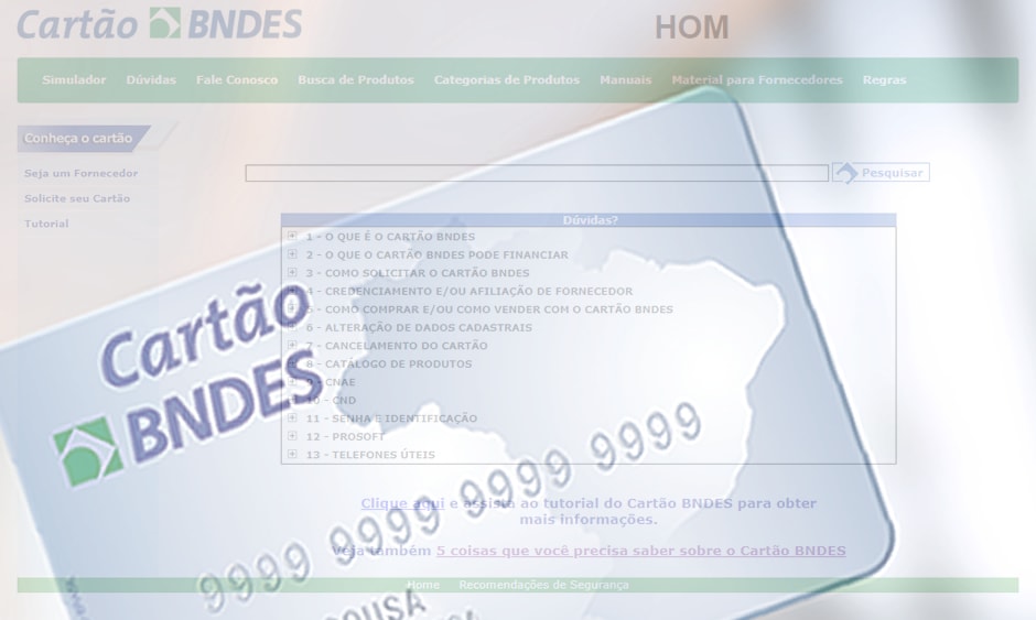 Financiamento Cartão BNDES - Certifique com a SARON Certificações